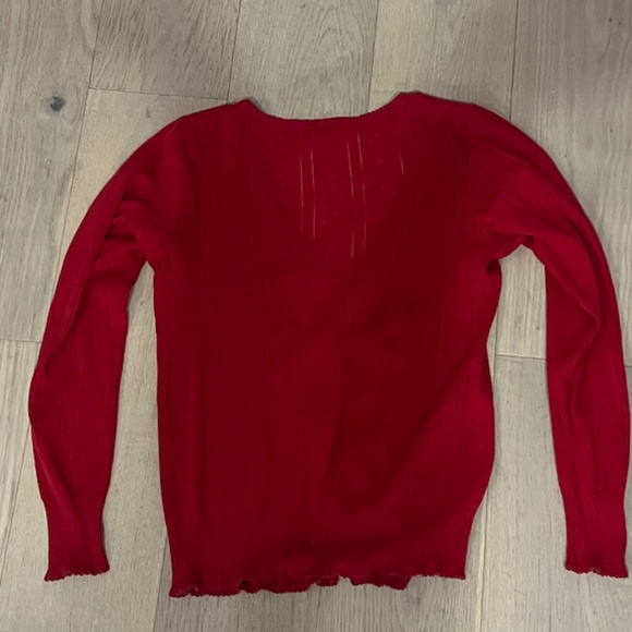 PRETTIES VENICE US BRAND Pointelle Pret Cardy RED - Picture 4 of 5